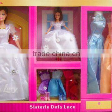 Doll oem manufacturer 11.5 inch doll with princess dress wardrobe Beautiful doll for girls