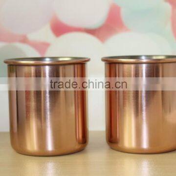 Copper Candle Holder Tumbler Glass Jar