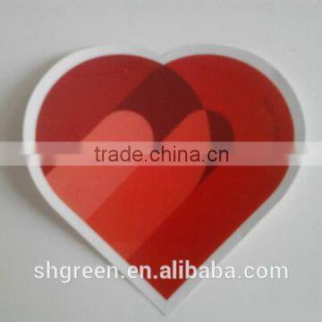 Die-cut heart shape paper sticker