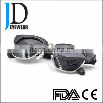 Half-Rim Ebony Wood OEM Black Natural Wooden Sunglasses