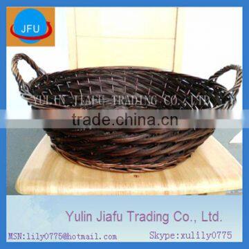 new design handmade weaving brown wicker/willow storage basket with handle