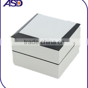 White cheap cardboard clamshell watch box for gift case