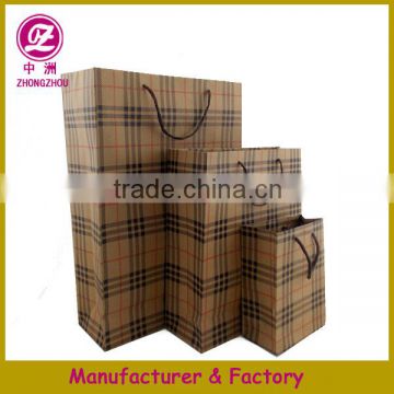 Custom 2014 brown kraft paper shopping bag gift bags with logo printed