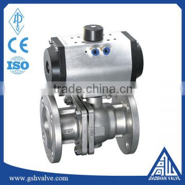 pneumatic cf8m stainless steel flange ball valve