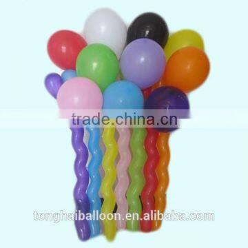 Hot sell long Spiral Latex Balloon/screw balloon