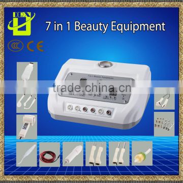 Fashion style 7 in 1 galvanic and ultrasonic facial massager equipment with CE