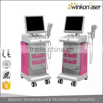 FDA / CE powerful energy 5 different cartridges wrinkle removal facial massage hifu ultrasound for beauty salon/beauty parlor