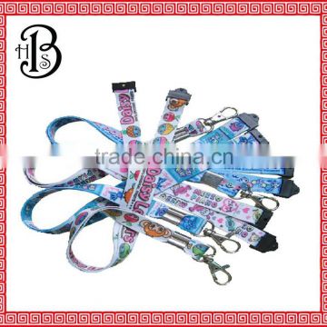 silk screen printing nylon lanyard with metal clip for ID card holder