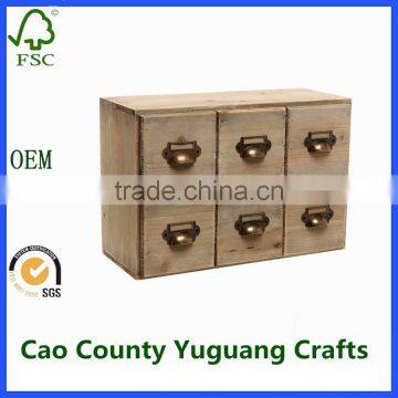 Drawer Makeup Box Wooden Drawer Storage Box 6 Drawer Cabinet Box photo-2