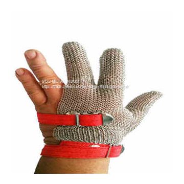 Three Finger Stainless Steel Mesh Chainmail Glove