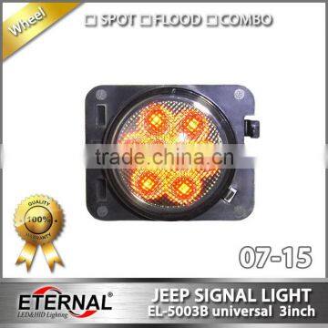 offroad Jeep Wrangler JK 07-15 LED signal turn wheel grill light Rubicon 4x4 amber lamp