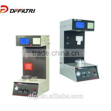 DFFILTRI test maximum bubble point pressure, maximum average bubble point pressure, average pore size/ Integrity Test Benches