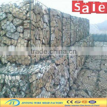 JT electro galvanized hexagonal wire mesh/hexagonal wire netting/gabion box