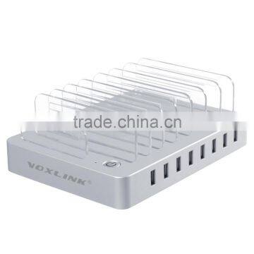 Hot Selling VOXLINK 8-Port Family Office Size USB Desktop Charger With Transparent bracket PSE White