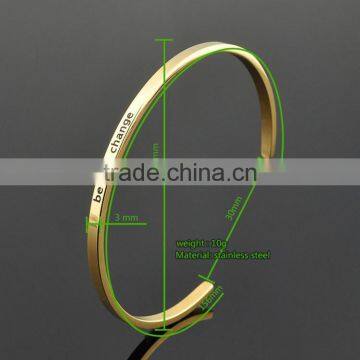 Stainless Steel Message Bangle Girls' New Top Designer Activity Bracelet photo-6