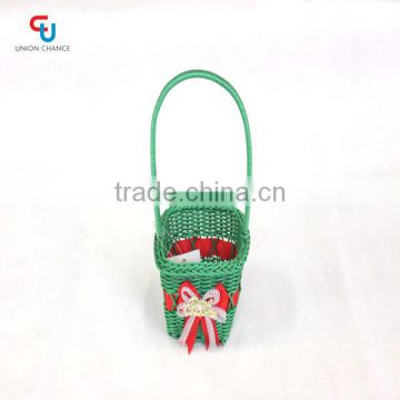 Split wood woven Christmas basket