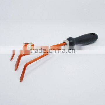 3 Teeth Rake for Garden Metal Meterial Blade Mini Trowel Rake With Plastic Handle