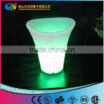 PE plastic flash illuminated color change led ice bucket