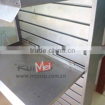 Flooring Portable Metal Supermarket Display Stand Slatwall Display photo-3