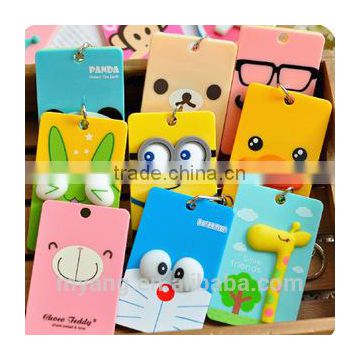 BPA Free Lovely Cartoon silicon Card / ID Holder Luggage Tag Bank / Bus / Credit Card Cover