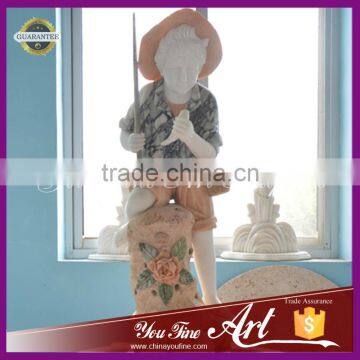 Hand Carved Nature Stone Fountain With Little Boy photo-2