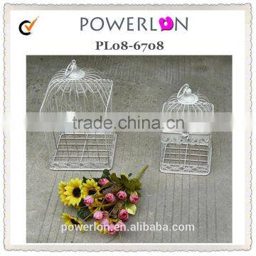 New Design Wedding Shabby Chic Decoration Iron Small Bird Cage photo-2