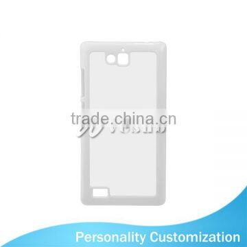 Custom Printed Cute Stylish 2D Sublimation White Color Plastic Mobile Phone Back Cover With Aluminum Sheet For Huawei Honor 3C photo-2