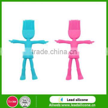 Eco-friendly 5 piece Colorful Kitchen Utensils Practical Silicone Baking Tools / BBQ Silicone Bursh