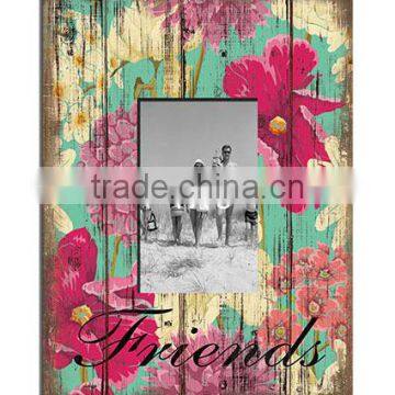 Antique Flower Wooden Photo Frame