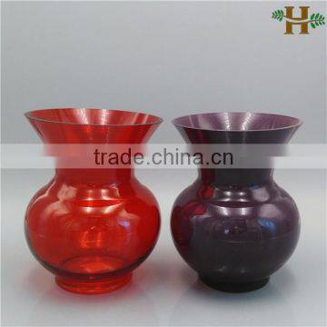 decorative small colored glass flower vases cheap