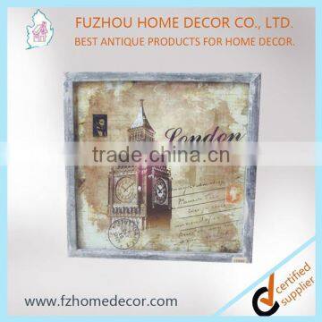 Square glass picture frame with beautiful customized printing