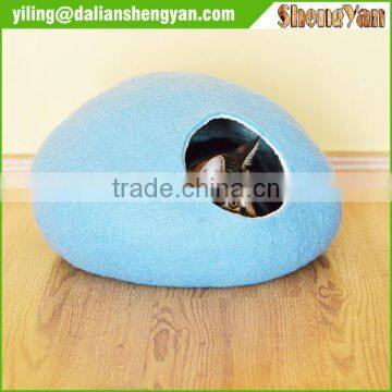 Felt Cat Cave Handmade Indoor 100% Wool Cat Bed photo-2