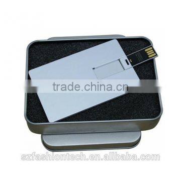 2017 Bulk New Design High Quality Ultra Slim Metal Credit Card / Business Card Flip Card Usb2.0 Flash Drive photo-3