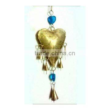 Heart wind bell hanging, metal hanging bell, wind metal bell, animal wind chime bell,