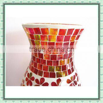 Gift Items Home Glass Mosaic Ornament Patterned Chinese Antique Tall Flower Vases for Weddings photo-3