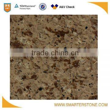 Artificial brown quartzite slab