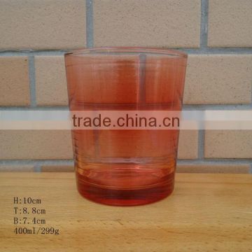 400ml deinking glass cup with spray color