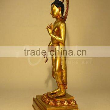 Religious Buddha Statue Type Fengshui Metal Brass Maitreya Buddha for Sale photo-2