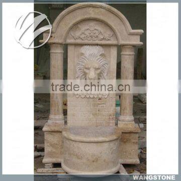 Garden decorative hand carved lion stone water fountain