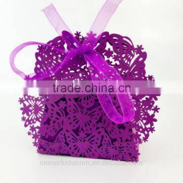 Customized Foldable Wedding Invitation Candy Box Romantic Paper Wedding Box photo-4