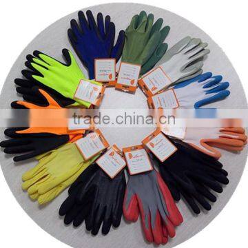 DDSAFETY Nylon Palm Coating Latex Crinkle Safety Gloves photo-2