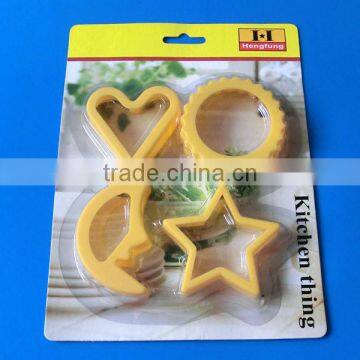 4 pcs plastic cookie Cutter