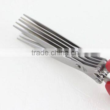 Multifunction Kitchen Tools Ergonomic Design 5 Blades Stainless Steel Scissors photo-6