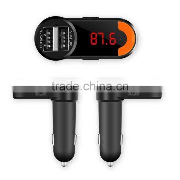 Wireless Bluetooth Car Kit With Portable Dual USB Car Charger Hands Free MP3 Player FM Transmitter photo-4
