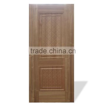 natural teak wood veneered convex new design moulded hdf door skin