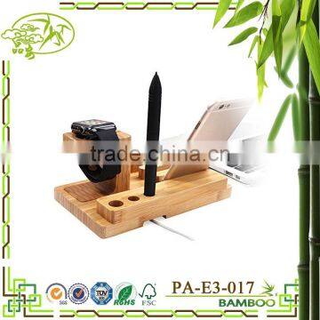 Aonong Bamboo Watch Stand & Cell Phone Charging Station Bamboo Holder photo-2