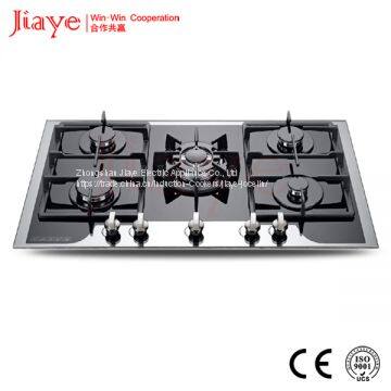 Tempered glass gas hob/90cm kitchen gas stove/Built in 5 burner gas cooker JY-G5032