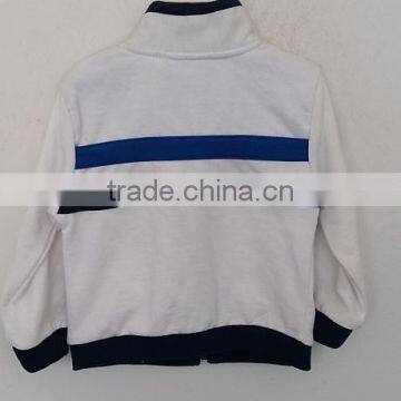 Baby Boys Stripes and Embroidered Navy or White 60% Cotton and 40% Polyester Coat for Autumn photo-4