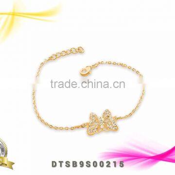 Butterfly Gold CZ studded Girls Design Bracelets