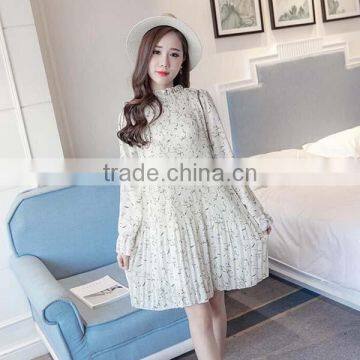 New Dress Style 2017 Spring Floral Dresses Plus Size Print Maternity Dress